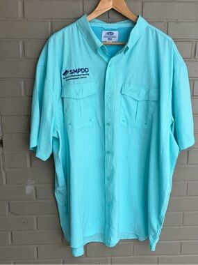 AFTCO Green Casual Button Down Shirt 3XL